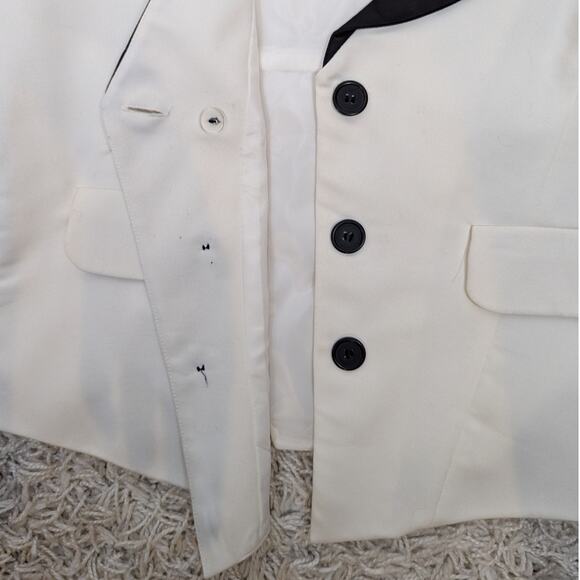 Y2K BB Dakota Tuxedo Style Vest Black and White Size Large - Picture 7 of 13
